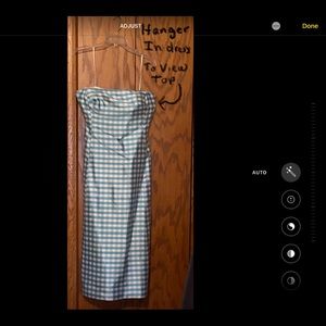 Ralph Lauren
Turquoise & White Gingham Maxi Gown